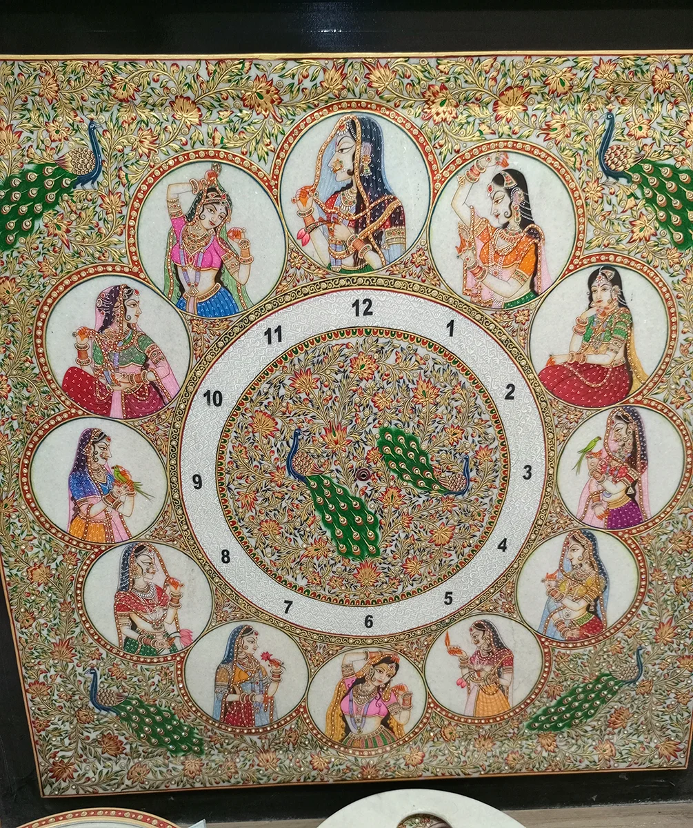 An Unfinished Wall Clock with Real Gold Work