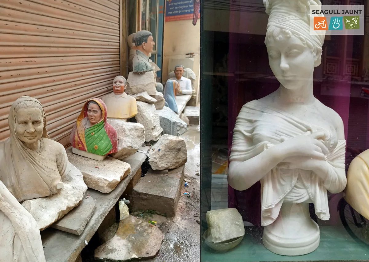 Indian and European Art of Statue Making at Jaipur, India
